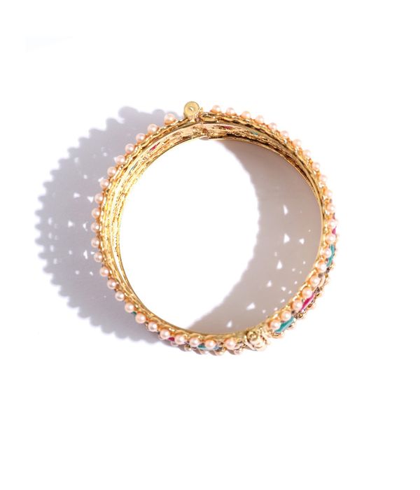 YouBella Set of 2 Gold-Toned Stone-Studded Bangles