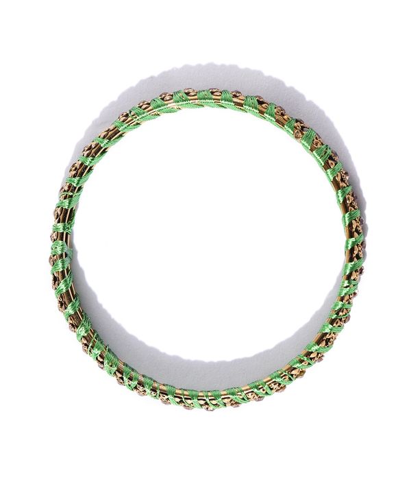 YouBella Set of 18 Multicoloured Textured Stone-Studded Bangles