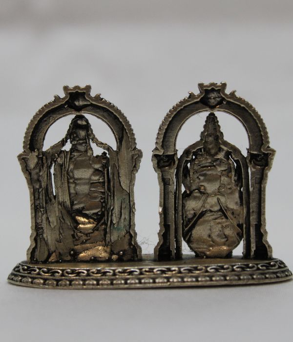 Antique Silver Lord Venkateshwara and Devi Lakshmi Idol