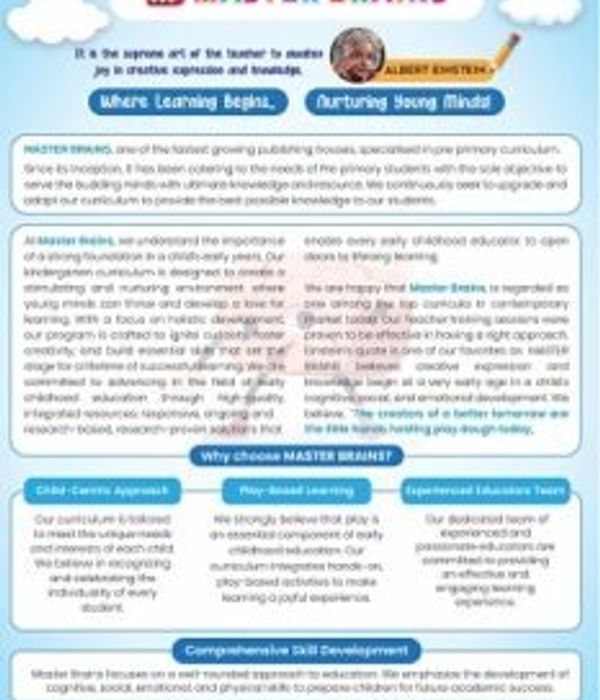 MASTER BRAINS PRE PRIMARY BOOKS