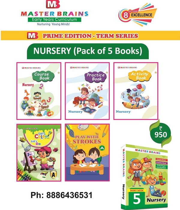MASTER BRAINS PRE PRIMARY BOOKS