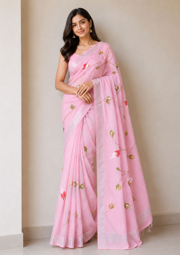 Linen. Brush. Saree