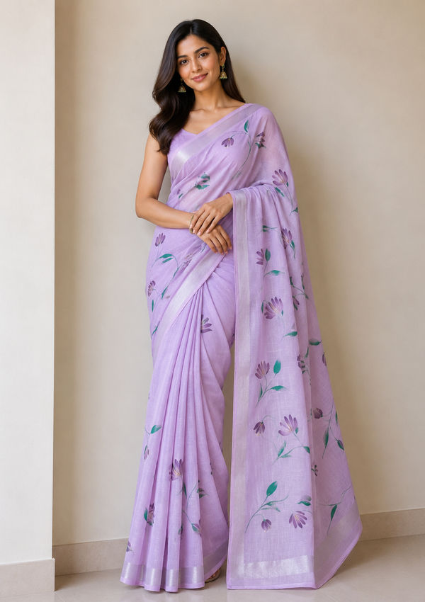 Linen. Brush. Saree