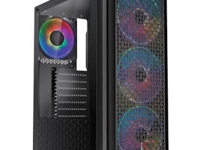 FINGERS Commando-E14 Full ATX PC Cabinet with Tempered Glass Side Panel & 4 RGB Fans