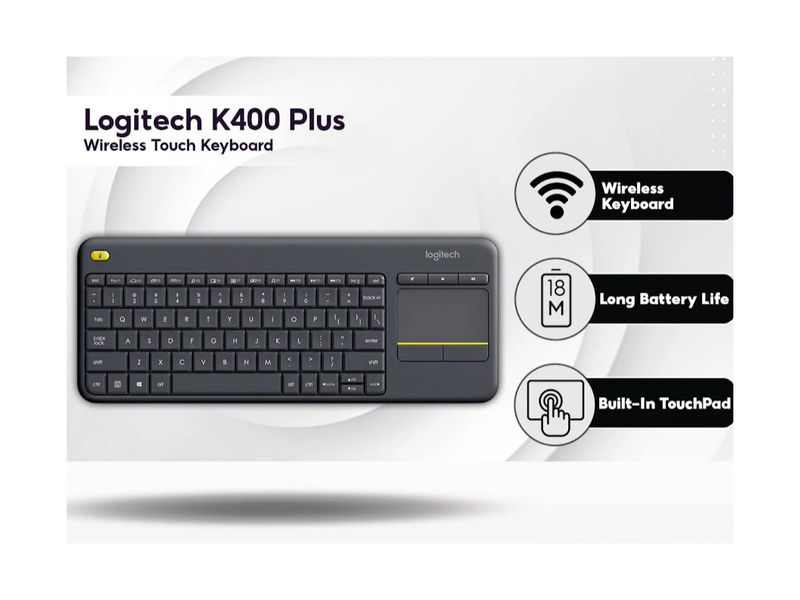 Logitech K400 Plus Wireless Touch Keyboard