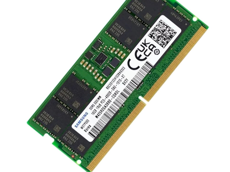 Samsung 16GB DDR5 Laptop RAM 4800MHz PC5-38400 SODIMM Memory Module
