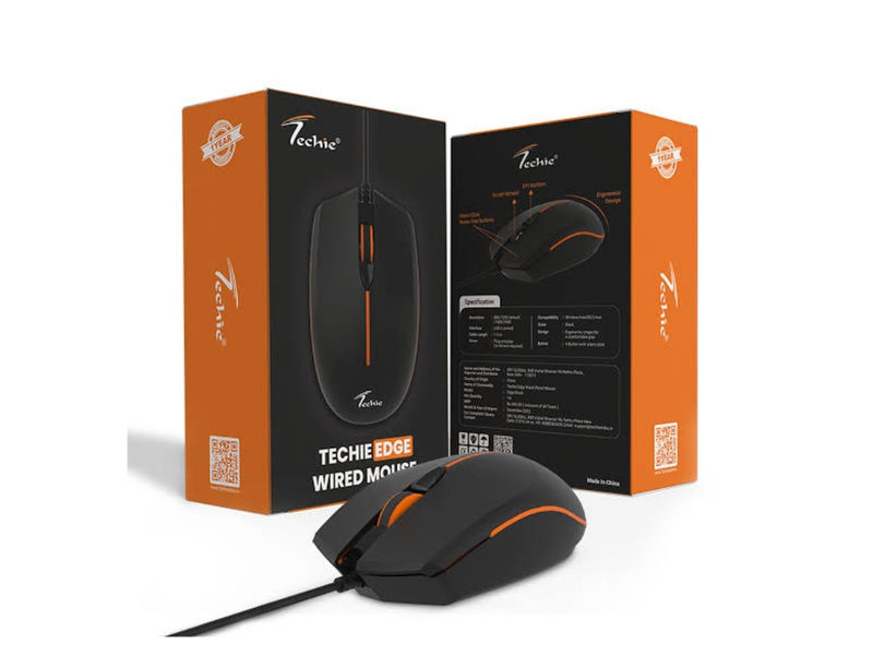 Techie Edge 4D Wired Ergonomic Mouse