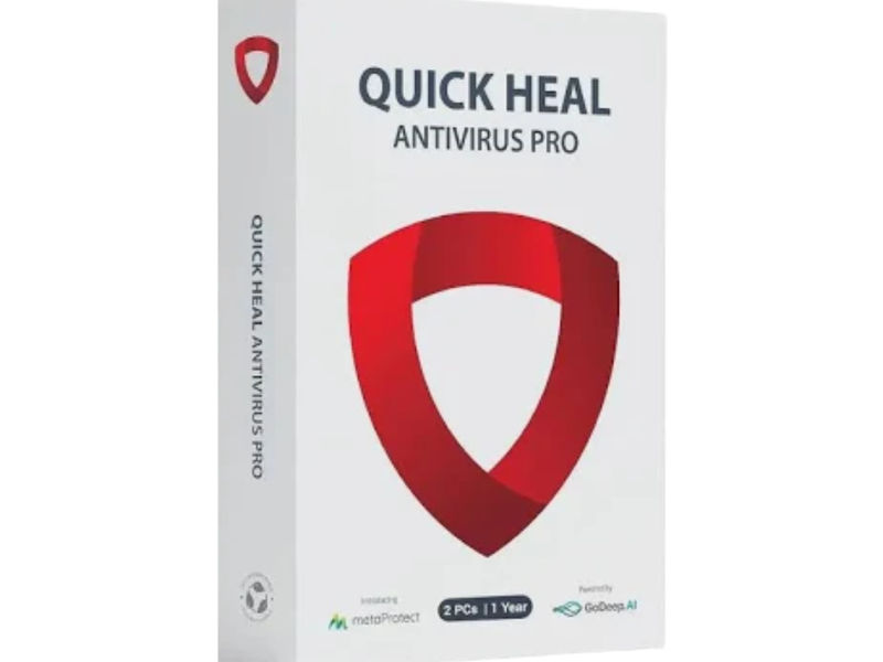 Quick Heal Antivirus Pro (2 Devices / 1 Year) with AI-Based Protection
