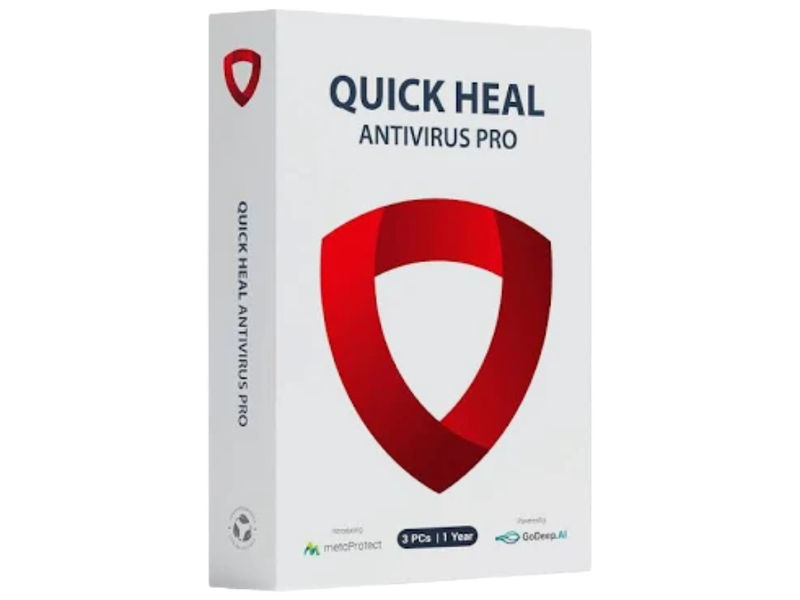 Quick Heal Antivirus Pro (3 Devices / 1 Year) with AI-Based Protection