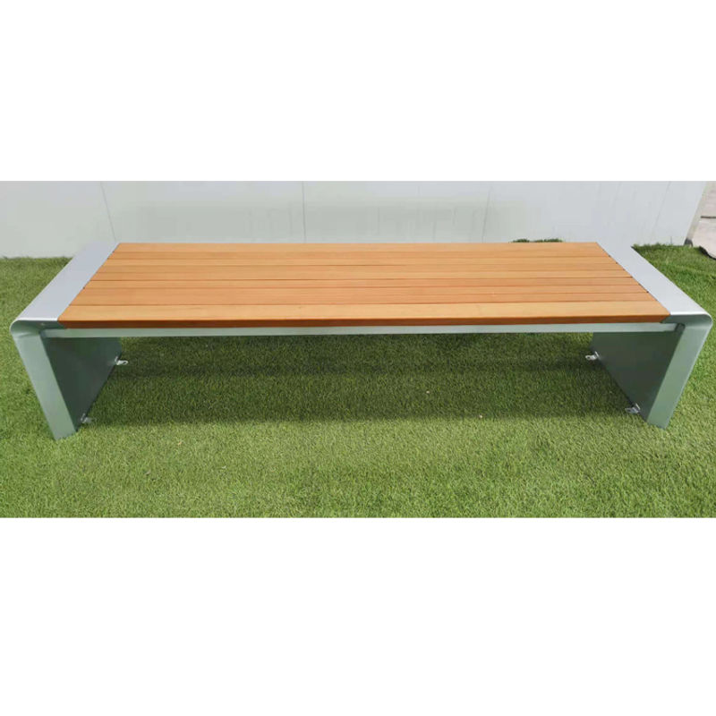 Backless Street Wood Bench Outdoor Backless Street Wood Bench Outdoor