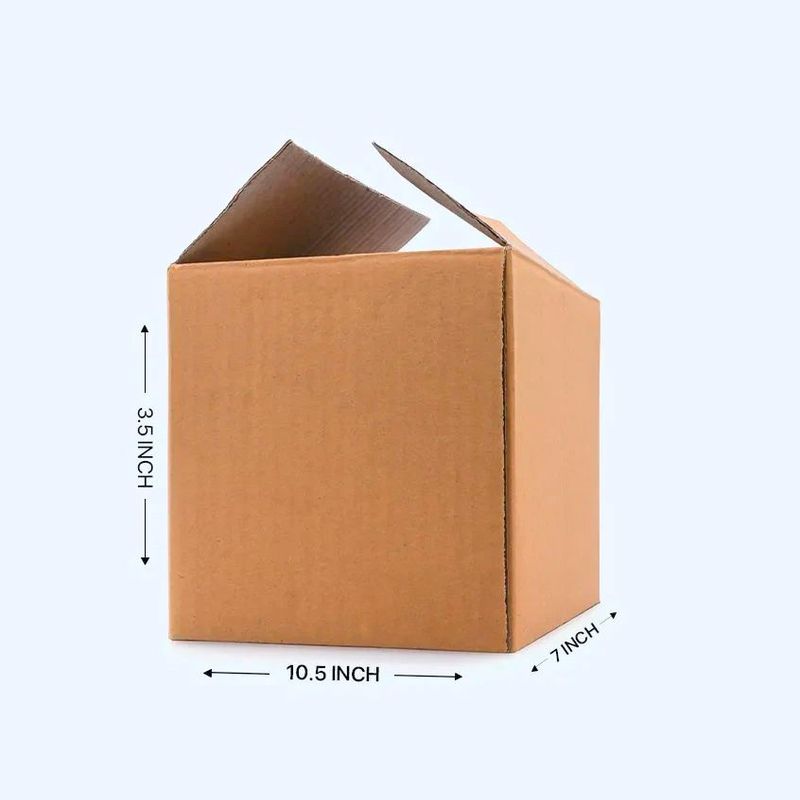 Corrugated Boxes 10.5 x 7.0 x 3.5 inches (Pack of 100)