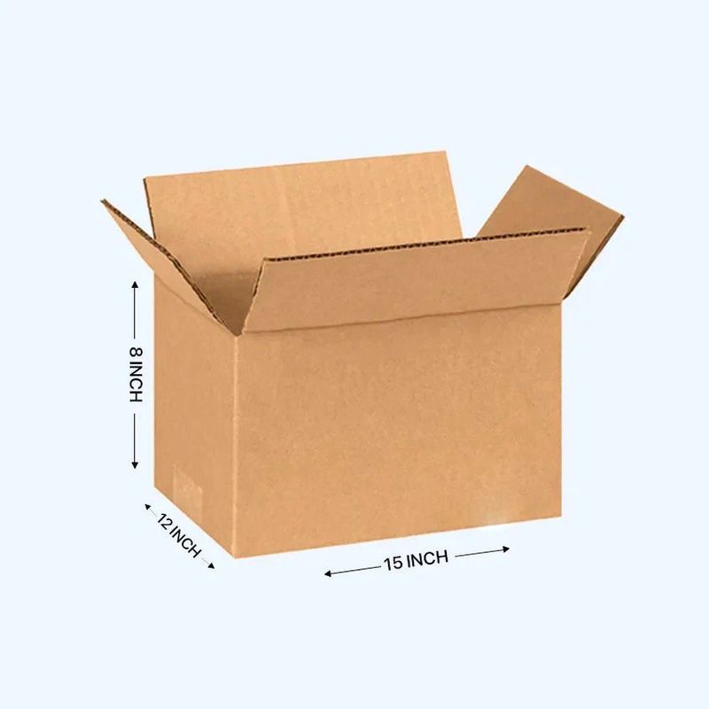 Corrugated Boxes 15x 12x 8 inches (Pack of 25)