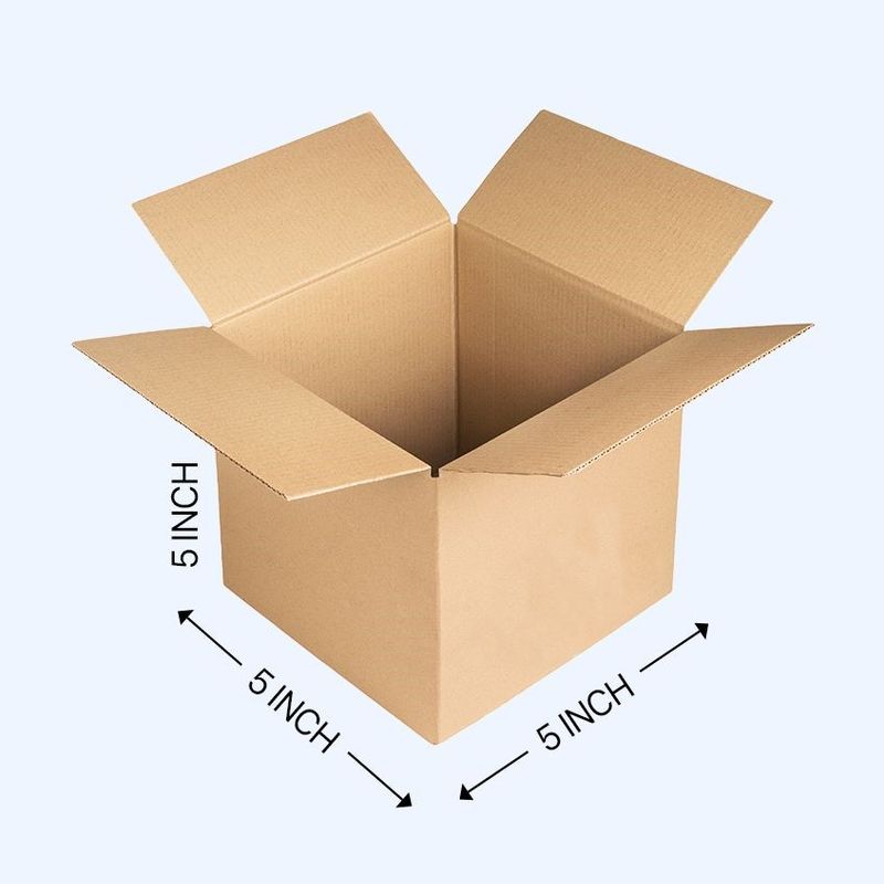 Corrugated- Boxes 5x5x5 Inches (Pack of 100)