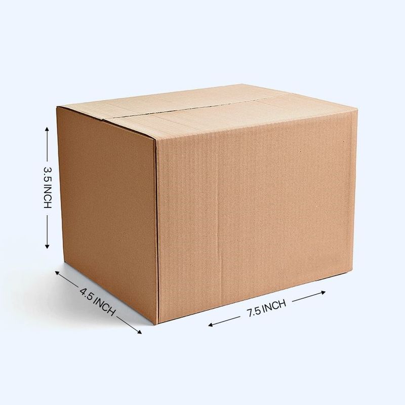 Corrugated Boxes 7.5x4.5x3.5 inches (Pack of 100)