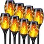 Solar Outdoor Lights - 8 Pack 12 LED Solar Torch Lights 