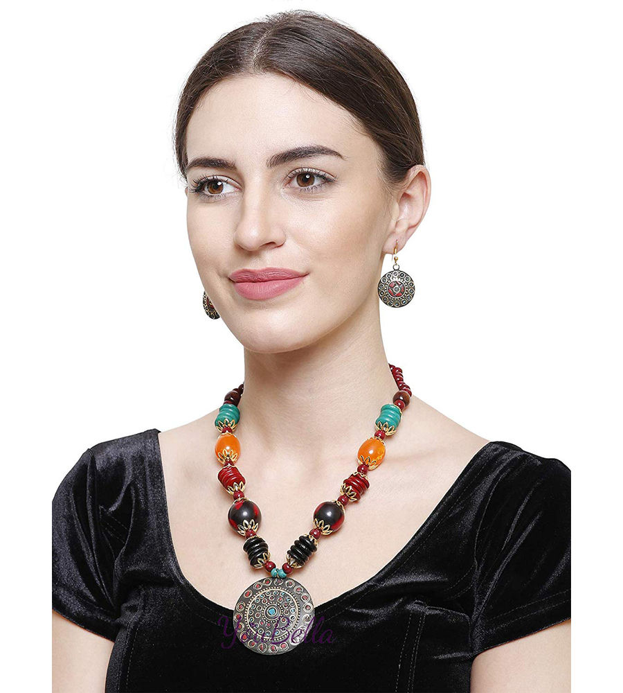 YouBella Stylish Afghani Tribal Jewellery  Set for Women (multicolour)(MV-FS6S-86K3)