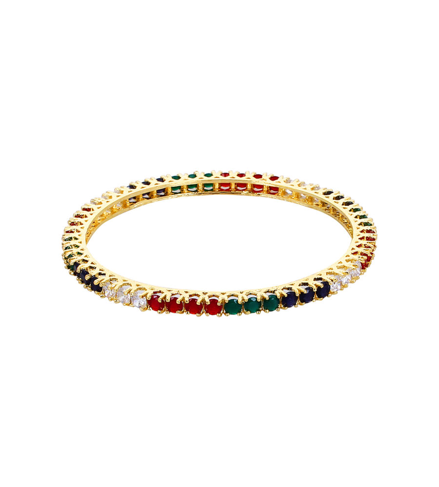 Youbella Multicolor American Diamond Jewellery Bangles For Women (2.4)
