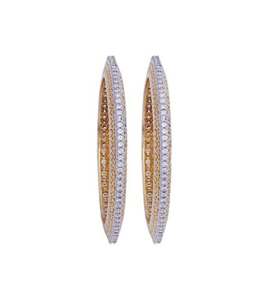 Youbella Pachheli American Diamond Jewellery Bangles For Women (2.4)