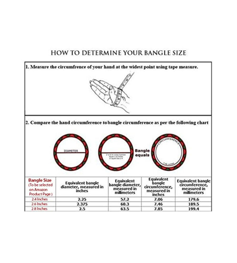 Youbella Pachheli American Diamond Jewellery Bangles For Women (2.4)