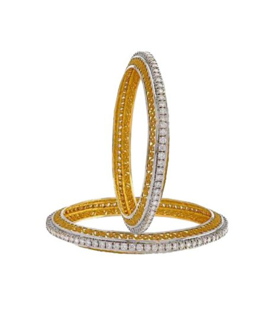 Youbella Pachheli American Diamond Jewellery Bangles For Women (2.4)