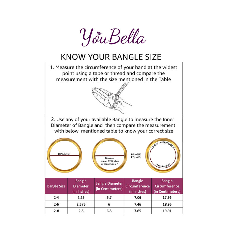 YouBella Stylish Traditional Jewellery Gold Plated and Pearl Bangle Set for Women (Golden)(YBBN_91053E)