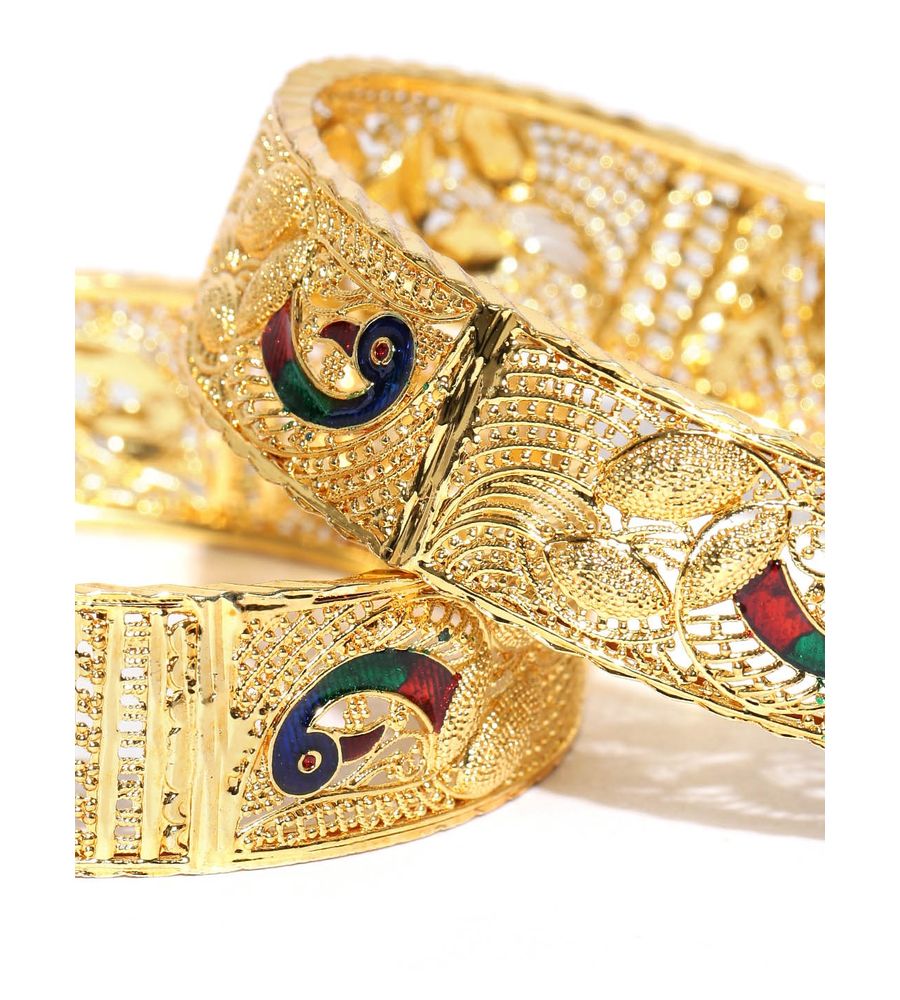 YouBella Traditional Gold Plated Bangles for Women (2.4)