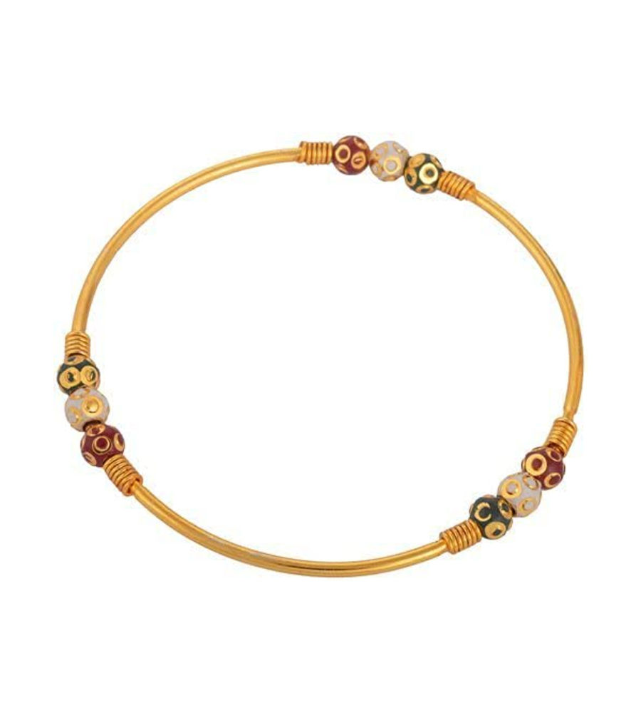 YouBella Multicolour Gold Plated bangles for women (2.4)