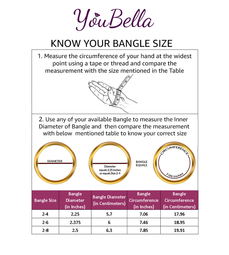 YouBella Pearl Bangle for Women (White)(YBBN_91091_2.4)