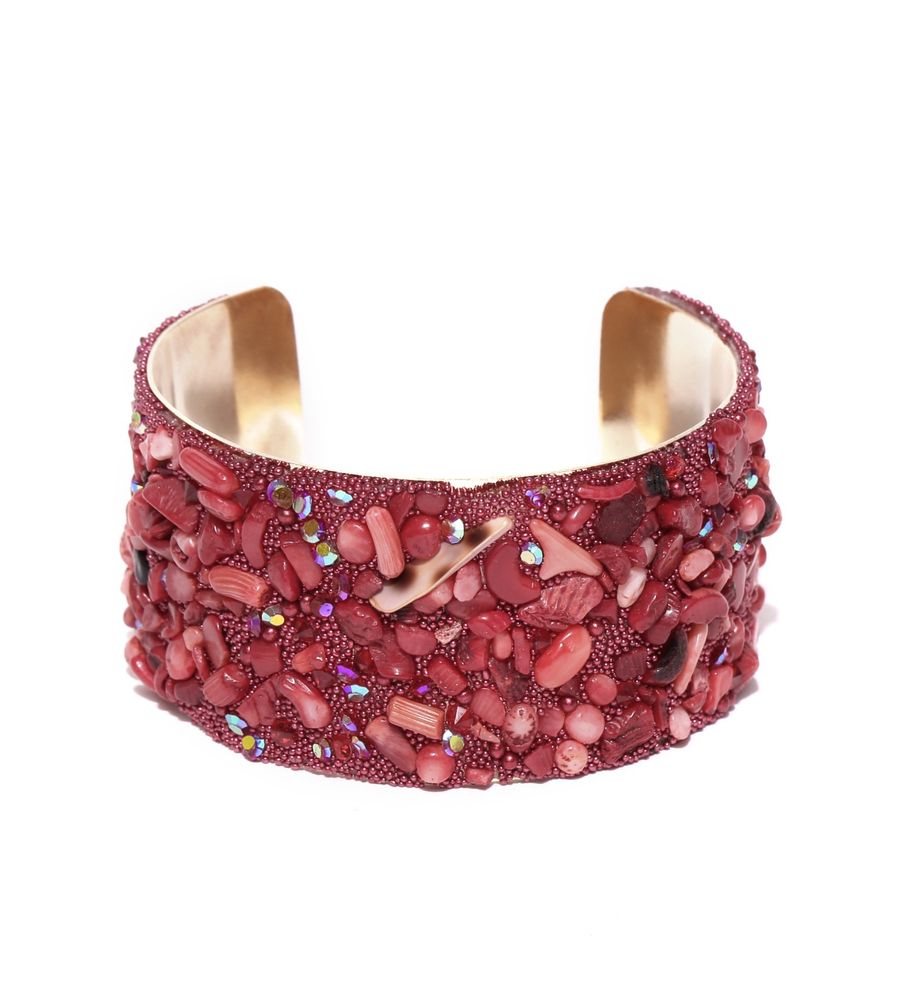 YouBella Valentine Gifts Jewelry Crystal Beads Studded Bangle Kada Red Bracelet for Girls and Women