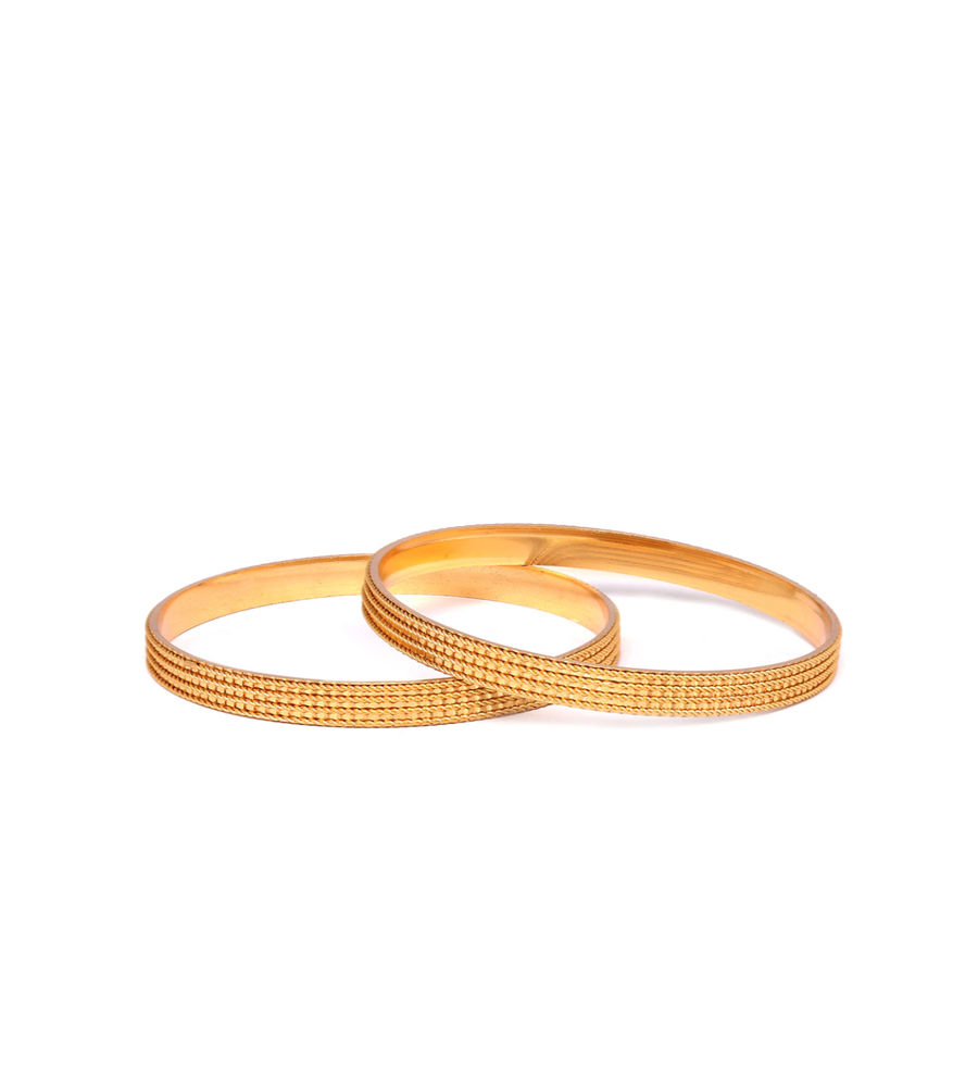 YouBella Stylish Traditional Jewellery Gold Plated Bangle Set for Women (Golden)(YBBN_91144_2.4)