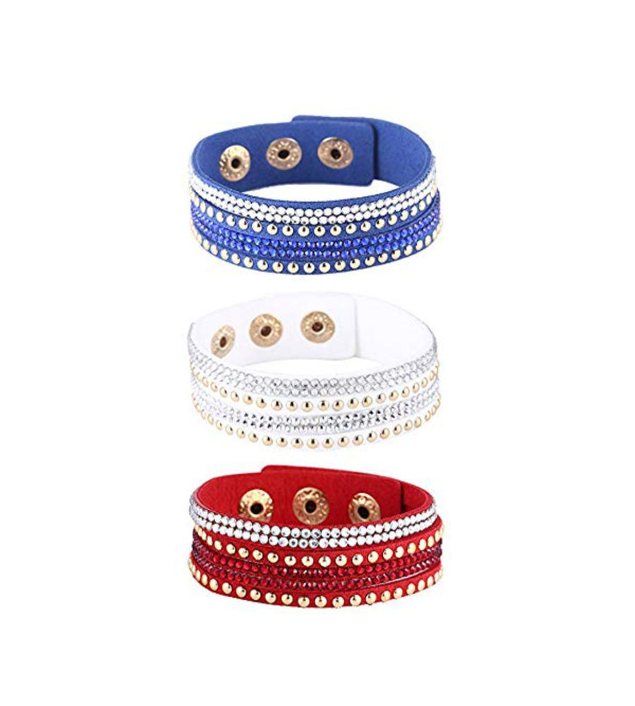 Valentine Gift : YouBella Jewellery Valentine Special Combo of 3 Friendhsip Band Bangles Bracelet Set for Girls/Women/Boys/Men