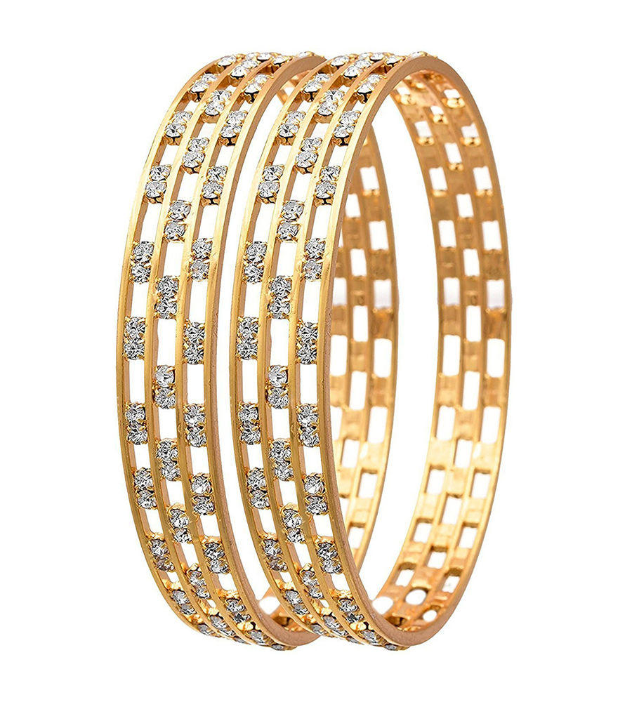 YouBella Jewellery Traditional Gold Plated Bracelet Bangles Set for Girls and Women (2.4)