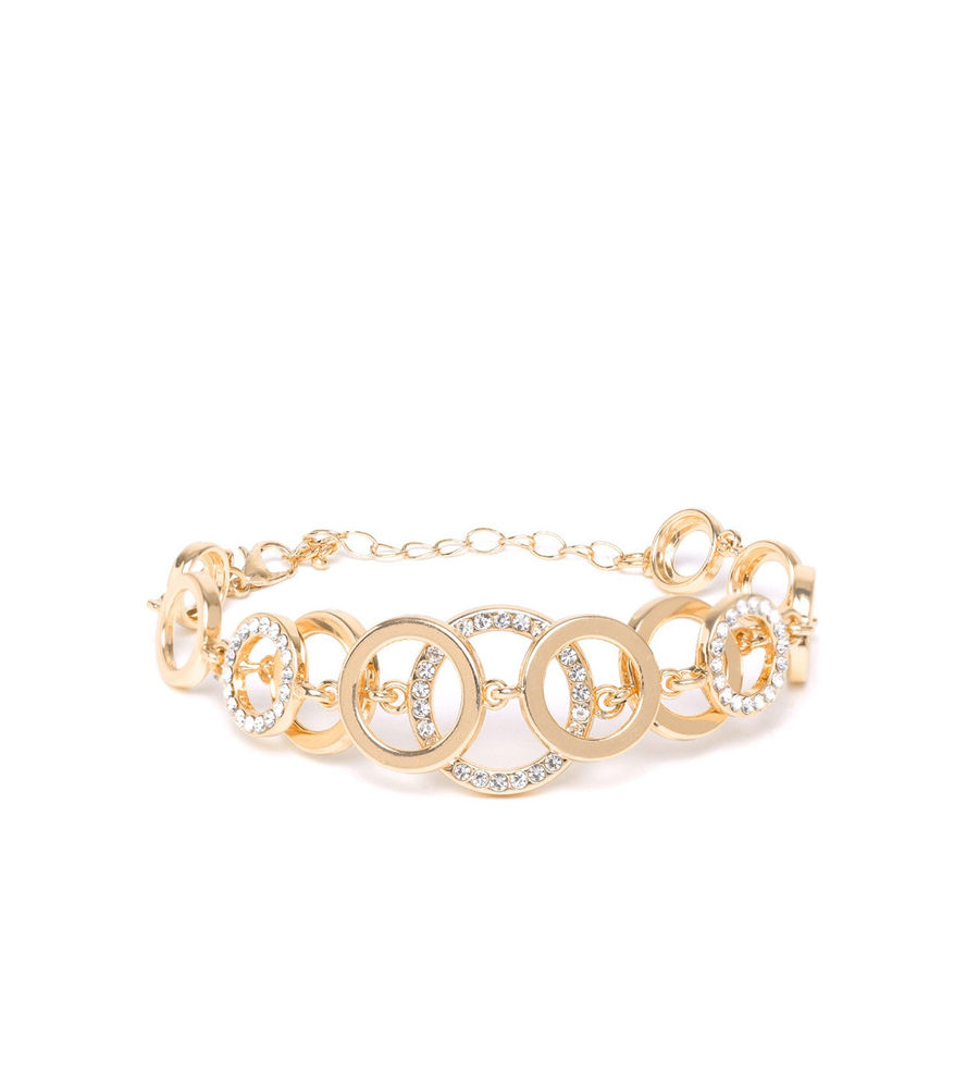 YouBella Set of 2 Rose Gold Plated Stone Studded Bracelets