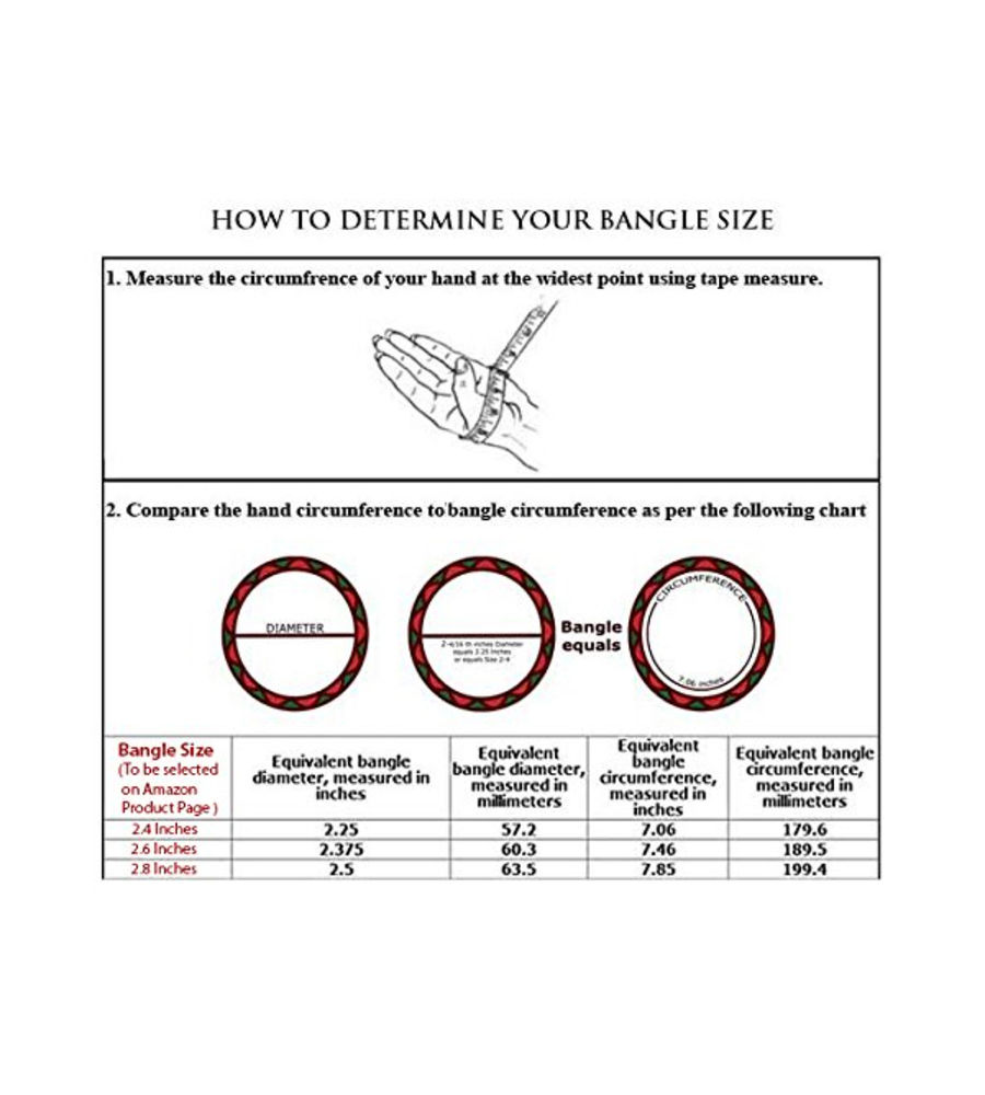 YouBella Bangles for Women Stylish Traditional Casual Party Original Hand Work Bangles for Women and Girls (2.4)