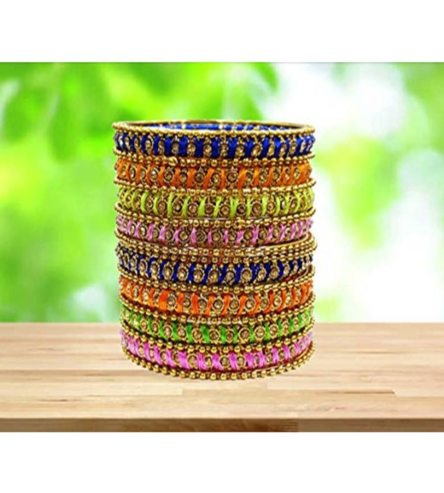 YouBella Bangles for Women Stylish Traditional Casual Party Original Hand Work Bangles for Women and Girls (2.4)