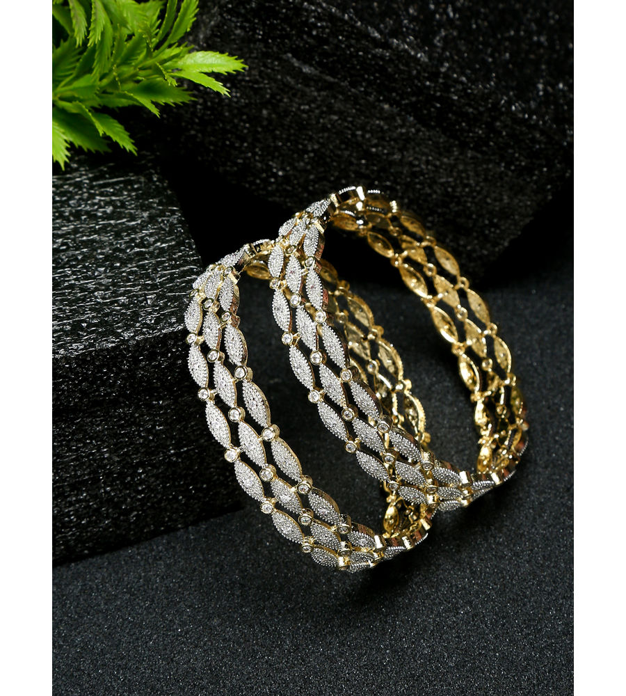 YouBella Bangles for Women Stylish Traditional Casual Party American Diamond Bangles for Women and Girls (2.4)