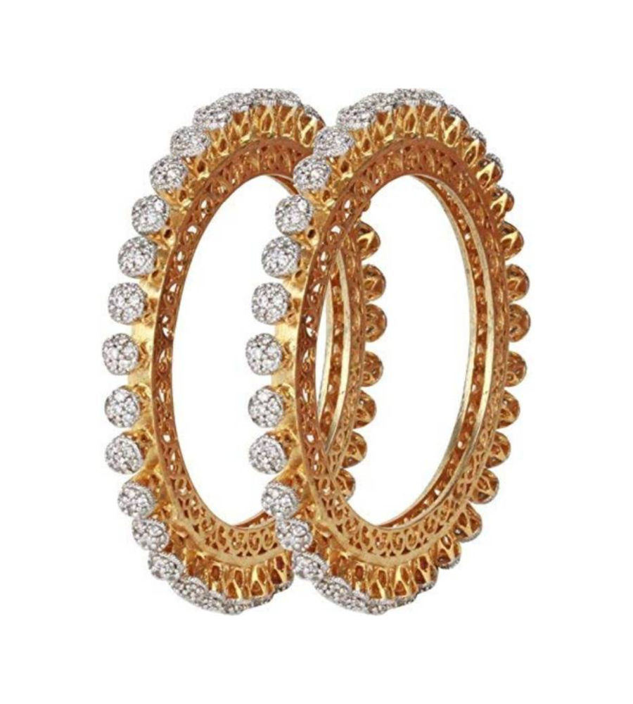 YouBella Bangles for Women Stylish Traditional Casual Party Paccheli American Diamond Kada Bangles for Women and Girls (2.4)