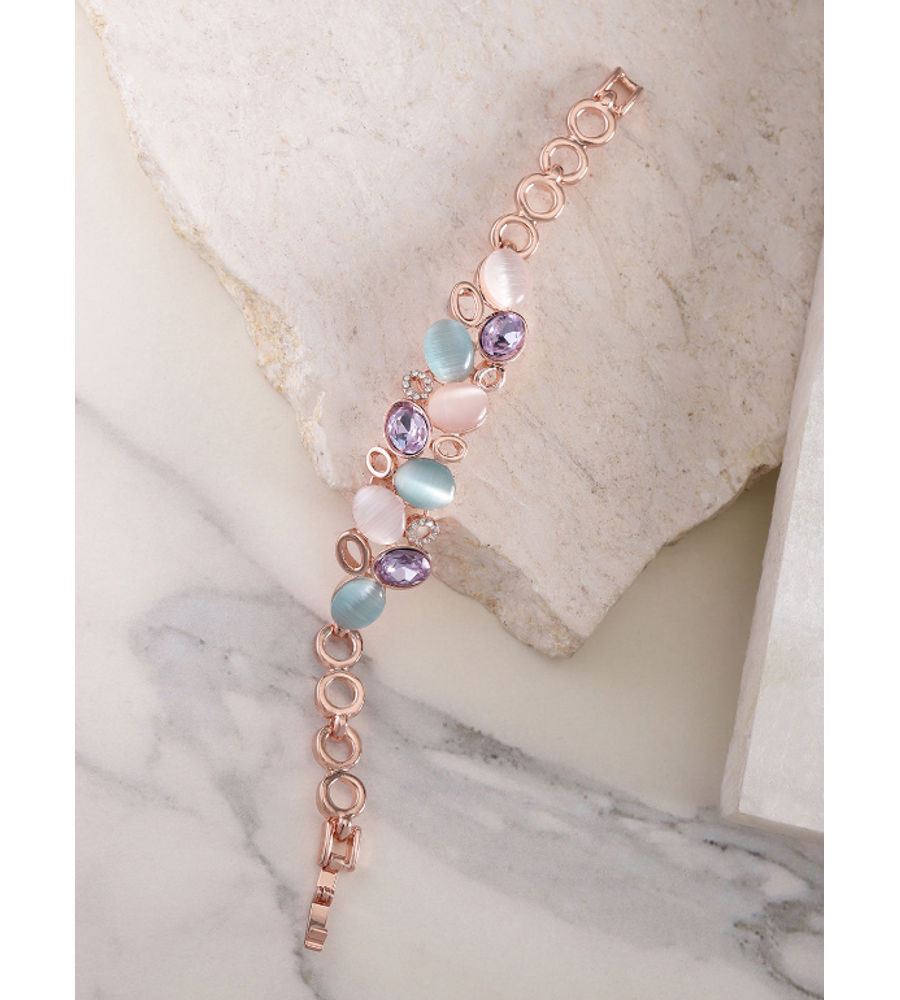 YouBella Women Rose Gold-Plated Link Bracelet