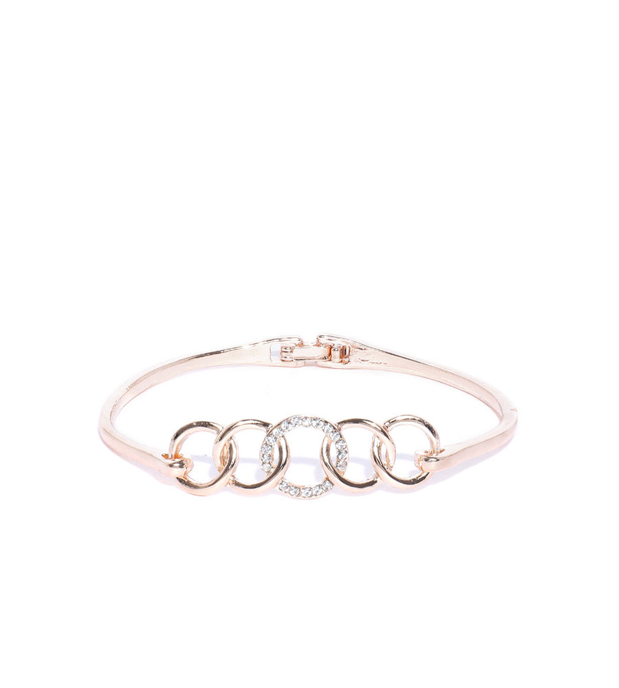 YouBella Gold-Plated Stone-Studded Link Bracelet