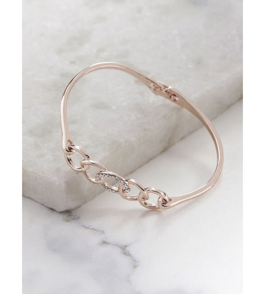 YouBella Gold-Plated Stone-Studded Link Bracelet