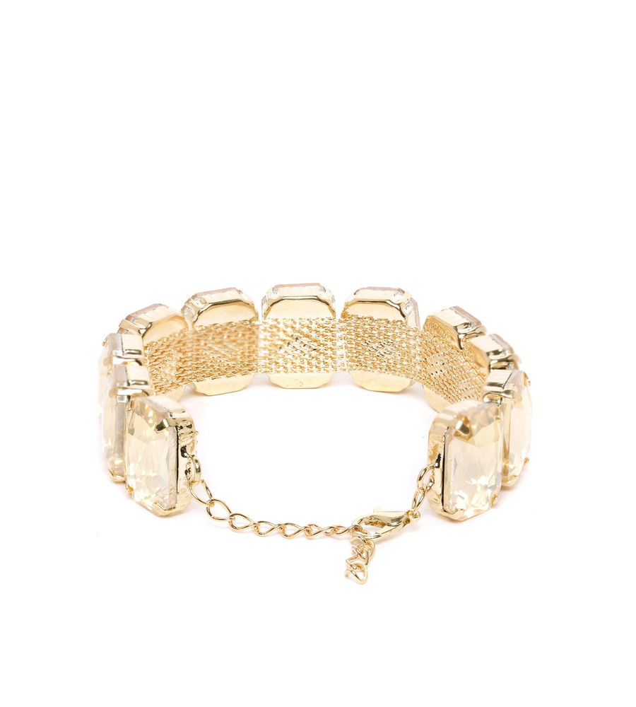 YouBella Red Gold-Plated Stone Studded Bracelet