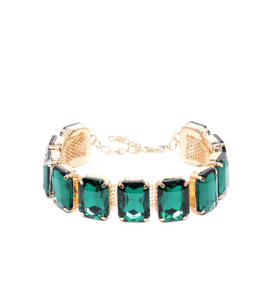 YouBella Multicoloured Gold-Plated Stone Studded Bracelet