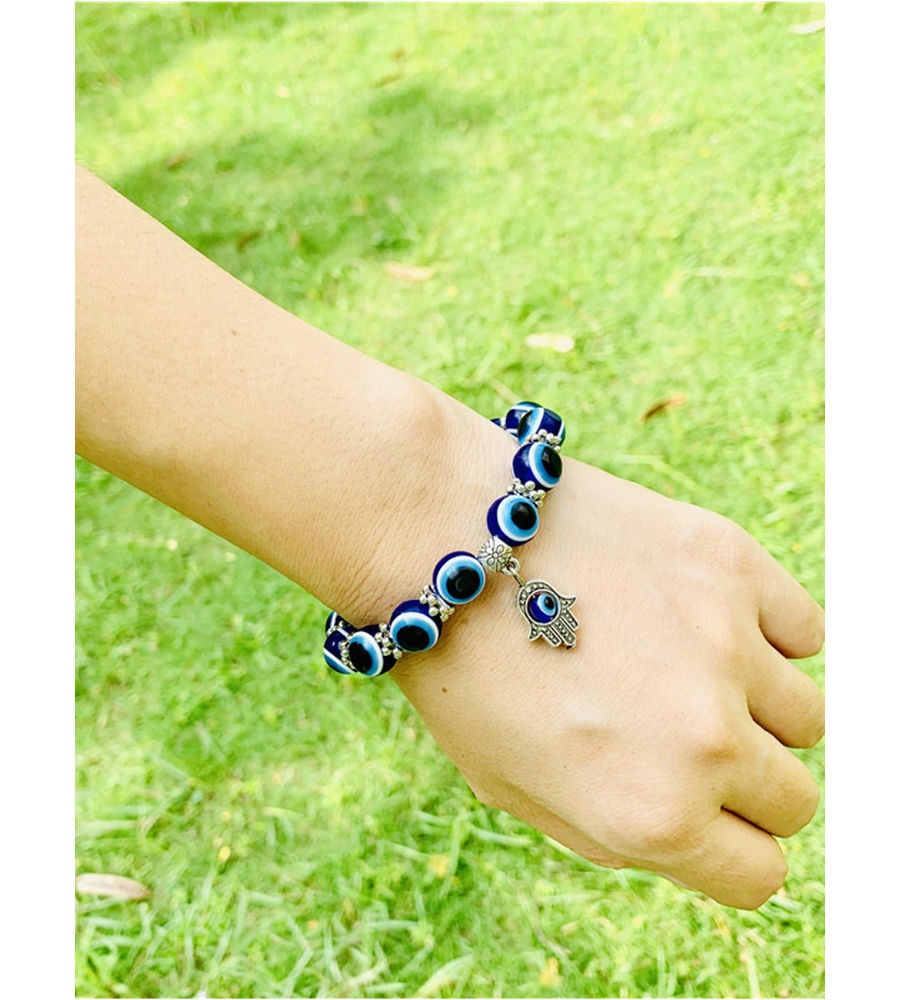 YouBella Jewellery Evil Eye Bracelet for Girls and Women (Blue) (YBBN_91779)