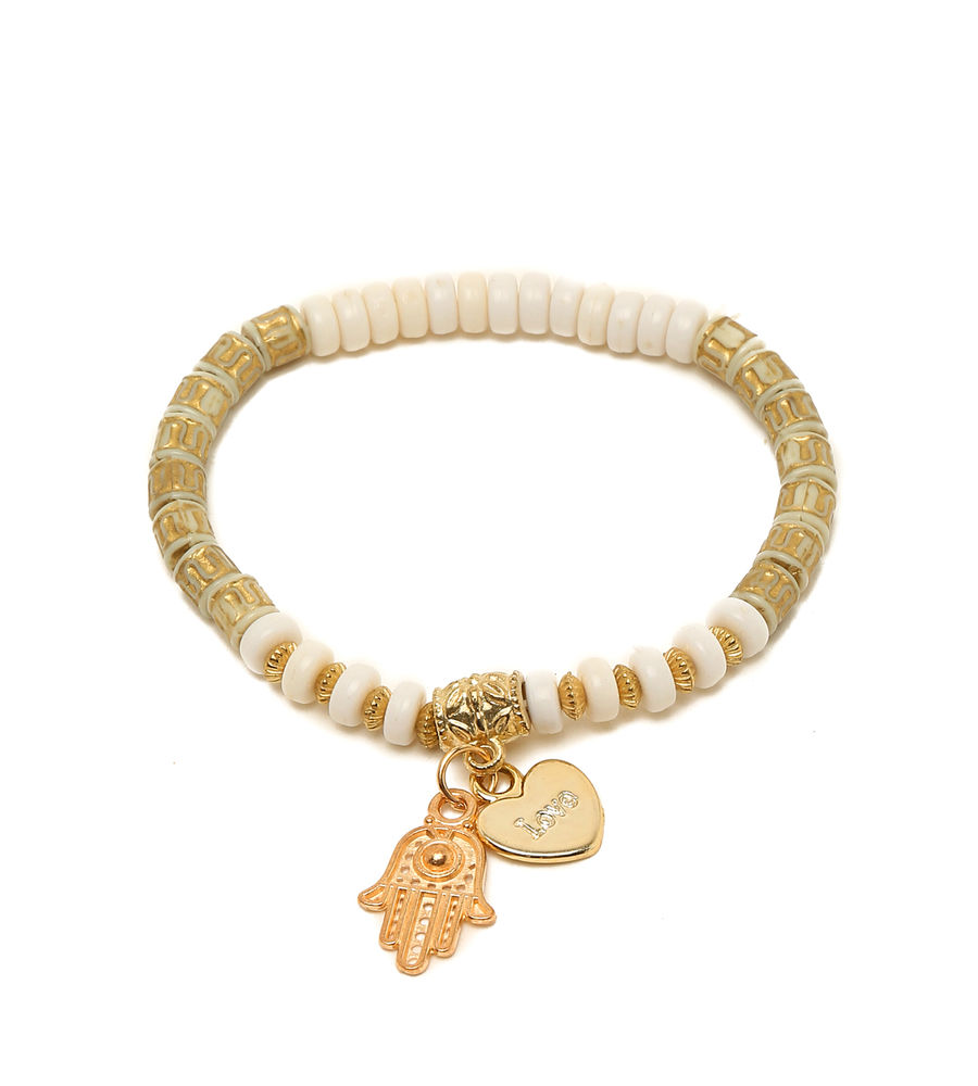 YouBella Jewellery Evil Eye Bracelet for Girls and Women (White) (YBBN_91783)