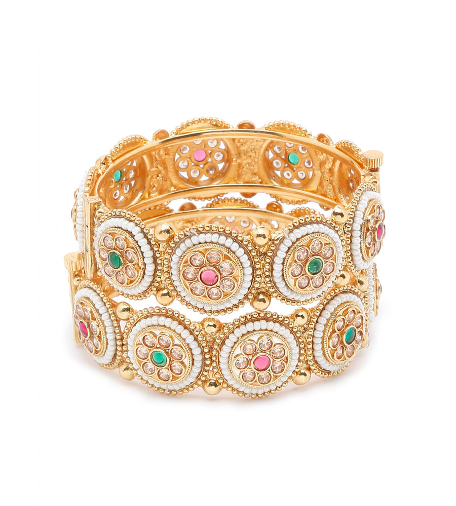 YouBella Jewellery Celebrity Inspired Gold Plated Bangles for Girls and Women