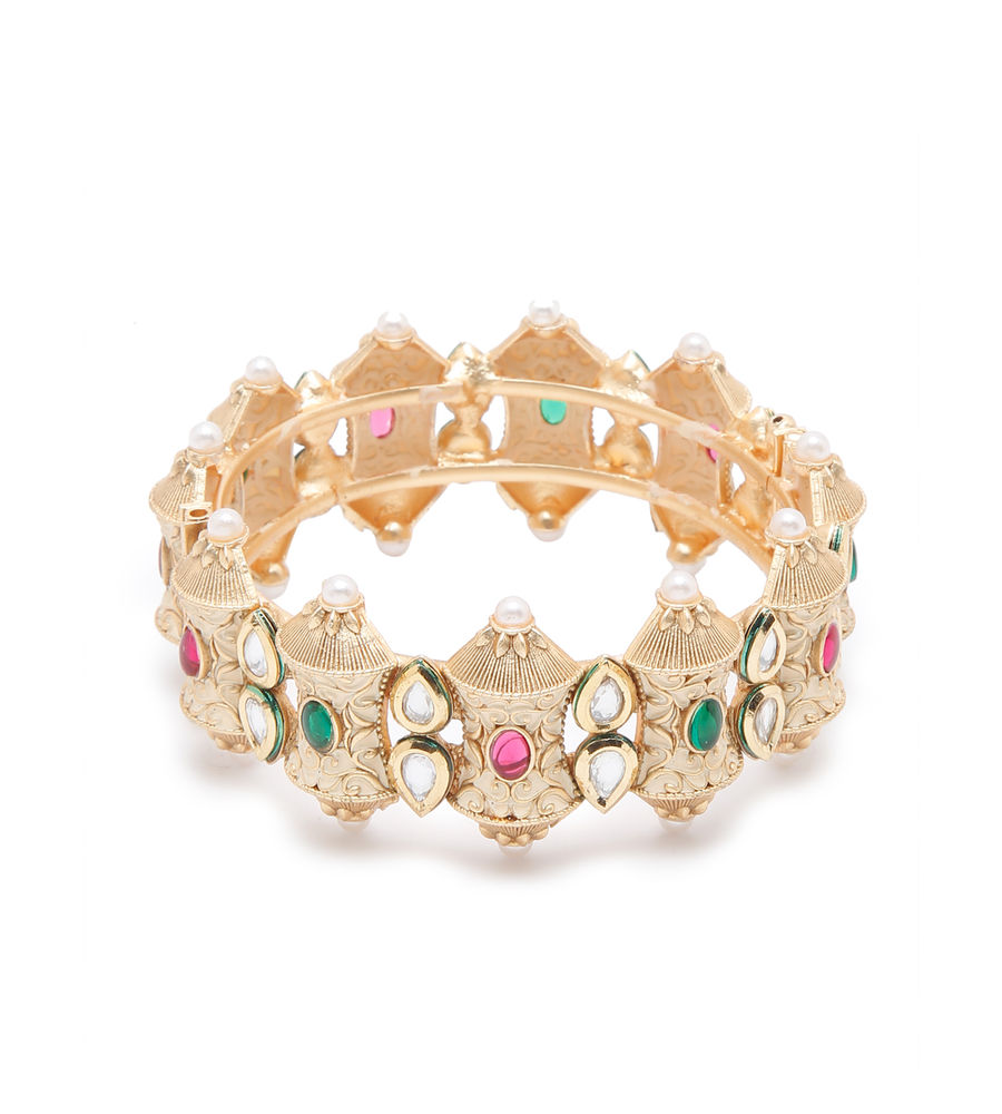 YouBella Jewellery Celebrity Inspired Gold Plated Bangles for Girls and Women