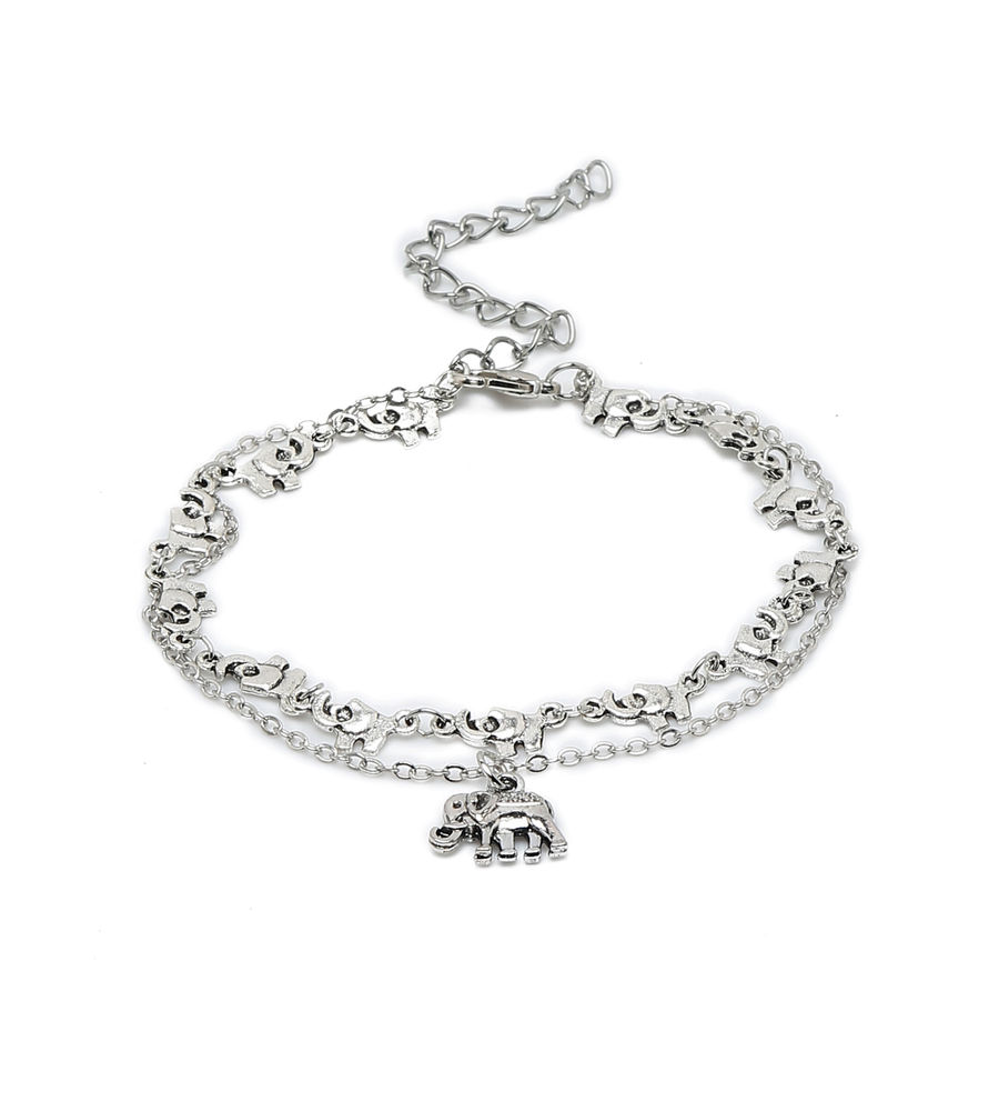 YouBella Jewellery Charm Bracelet Bangle for Girls and Women (Silver) (YBBN_91972)