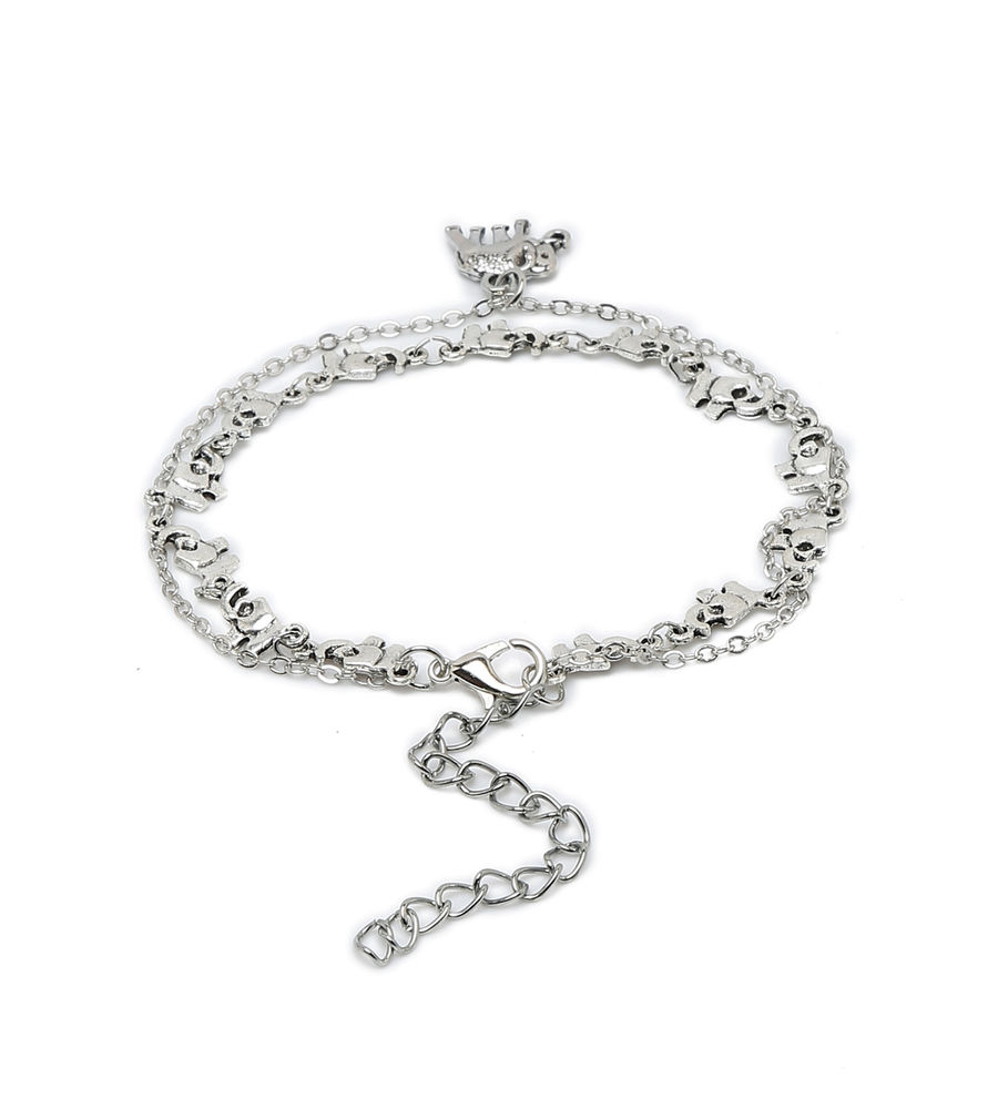 YouBella Jewellery Charm Bracelet Bangle for Girls and Women (Silver) (YBBN_91972)