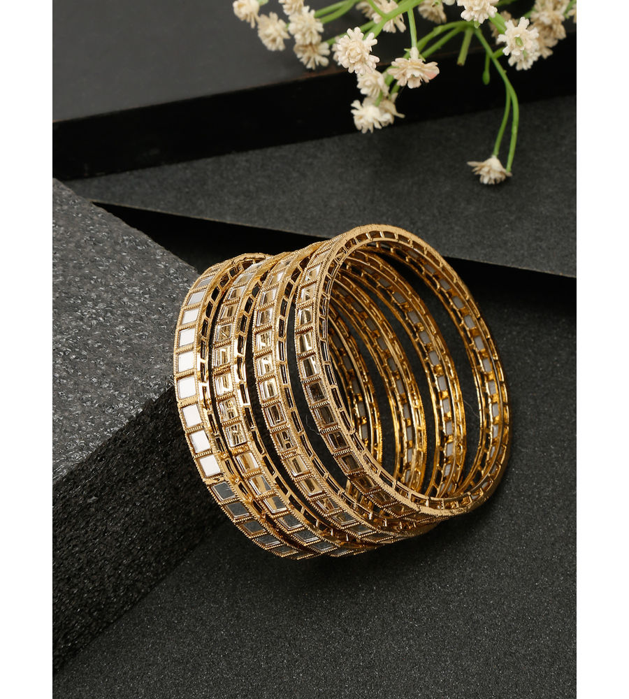 YouBella Jewellery for Women Celebrity Inspired Gold Plated Bangles for Girls and Women (YBBN_92102) (Gold) (2.4)