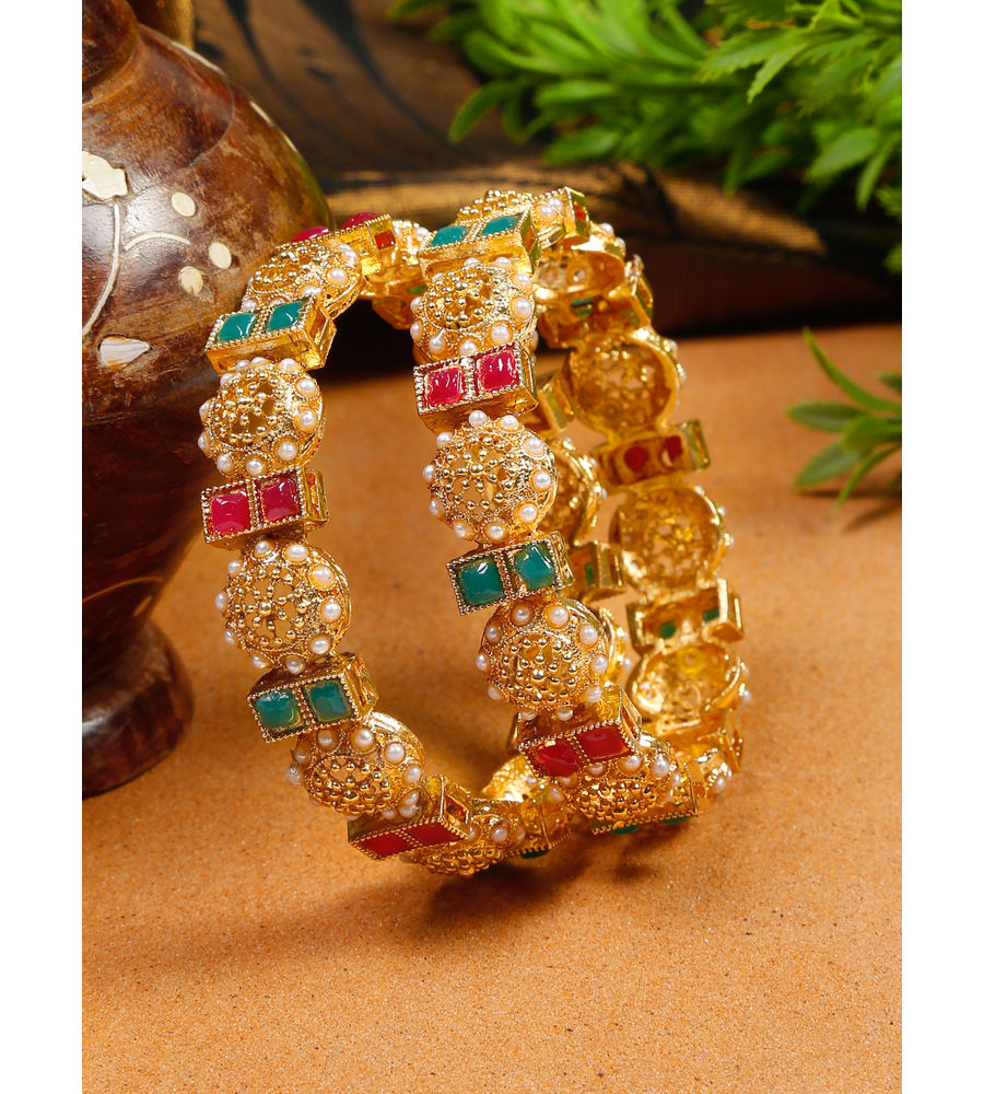 YouBella Jewellery for Women Gold Plated Bracelet Bangles for Women